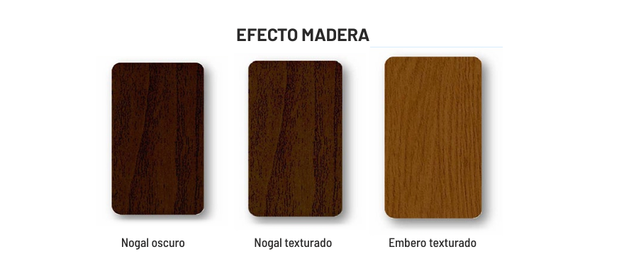 Pérgola acabado imitación madera en porche